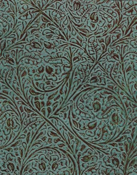 Turquoise Western Tool Embossed Floral Leather